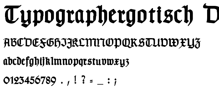 TypographerGotisch D Bold font